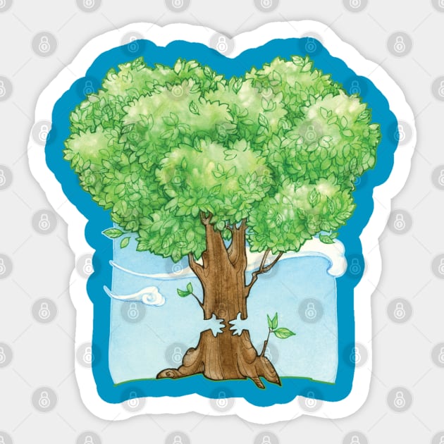 Tree Hugger Sticker by dreaming_hazel